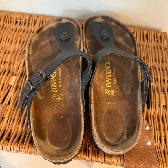 Birkenstock Gizeh Women's Slip On Sandals Black EU 38 US 7 Comfort Beach Beach - Picture 5 of 8